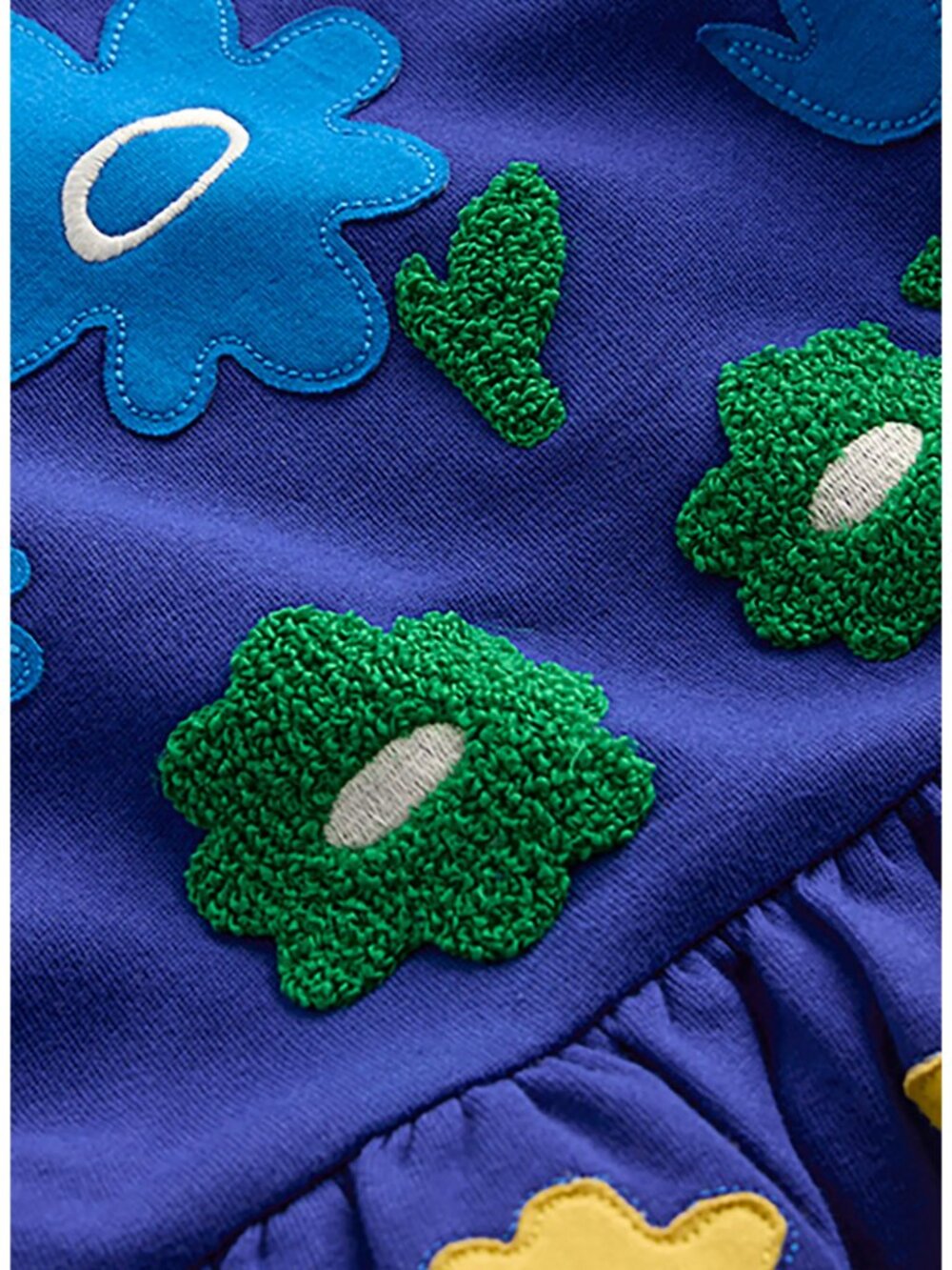 Mini Boden Kids' Floral Appliqué Long Sleeve Cotton Sweatshirt Dress  NWT - Picture 3 of 5
